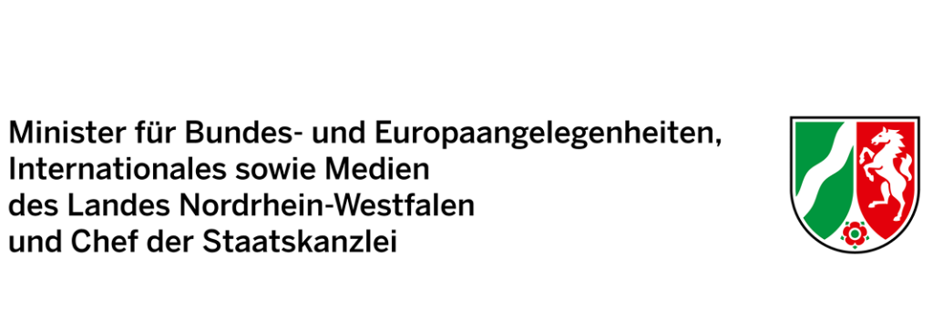 Logo des Ministers für Bundes- und Europaangelegenheiten, Internationales sowie Medien und Chef der Staatskanzlei des Landes Nordrhein-Westfalen